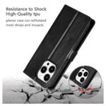 Hoesje geschikt voor Apple iPhone 13 Pro Max - Boekhoesje - Zwart - Vintage portemonne hoes met ritssluiting