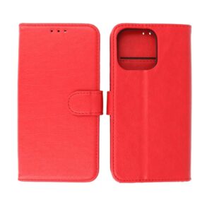 Hoesje geschikt voor Apple iPhone 14 Plus - Boekhoesje met kaartvakken - Rood