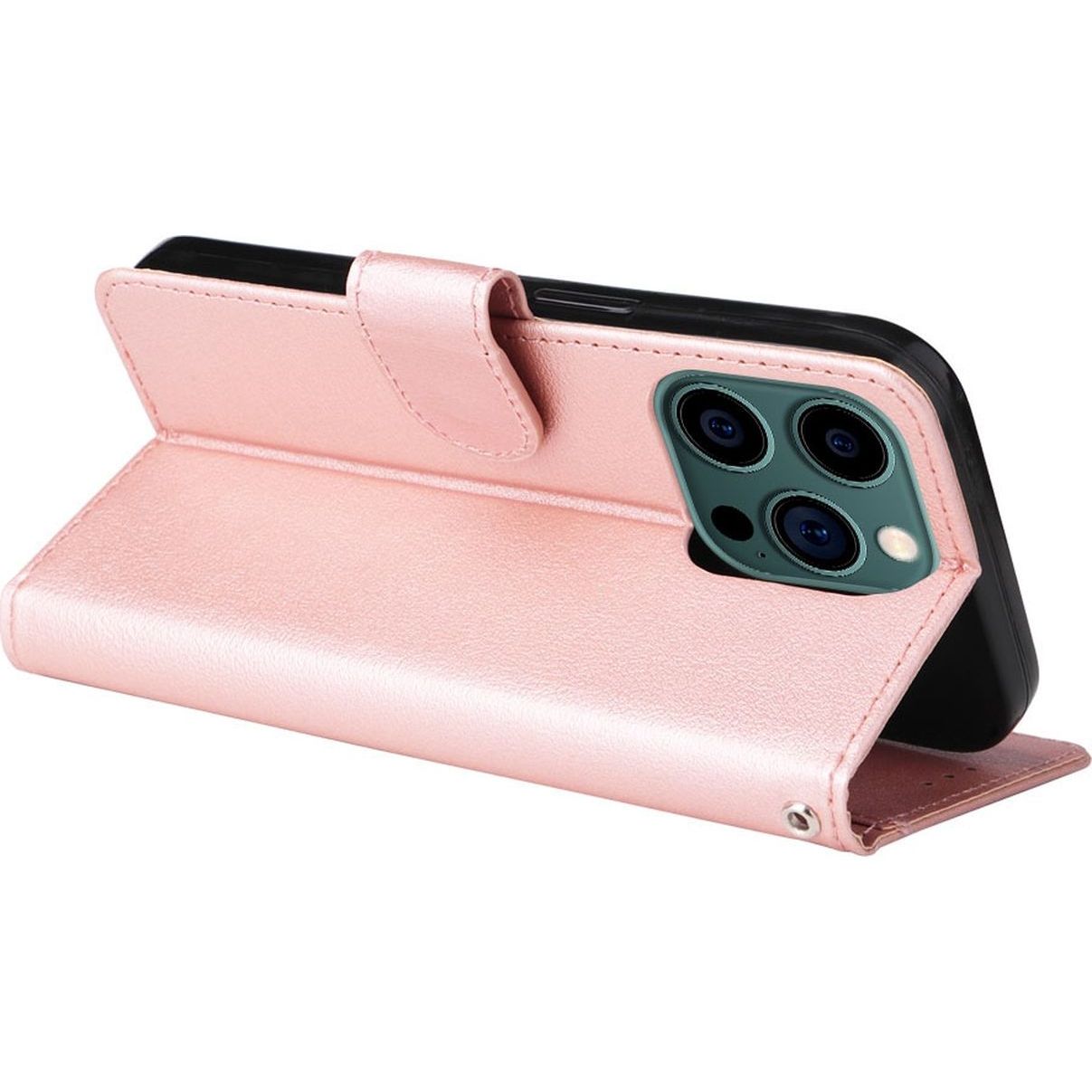 Hoesje geschikt voor Apple iPhone 14 Plus - Boekhoesje met kaartvakken - RoseGoud