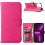 Hoesje geschikt voor Apple iPhone 14 Pro - Boekhoesje met kaartvakken - Roze