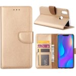 Hoesje geschikt voor Huawei P Smart 2018 - Boekhoesje met kaartvakken - Goud