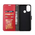 Hoesje geschikt voor Motorola Moto E32 - Boekhoesje met kaartvakken - Rood