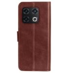 Hoesje geschikt voor OnePlus 10 Pro - Boekhoesje met kaartvakken - Bruin