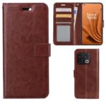 Hoesje geschikt voor OnePlus 10 Pro - Boekhoesje met kaartvakken - Bruin