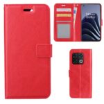 Hoesje geschikt voor OnePlus 10 Pro - Boekhoesje met kaartvakken - Rood