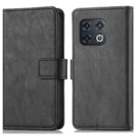 Hoesje geschikt voor OnePlus 10 Pro - Boekhoesje met kaartvakken - Zwart