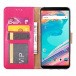 Hoesje geschikt voor OnePlus 5 - Boekhoesje met kaartvakken - Roze
