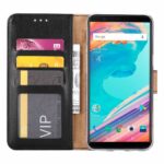 Hoesje geschikt voor OnePlus 5 - Boekhoesje met kaartvakken - Zwart