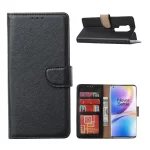 Hoesje geschikt voor OnePlus 8 Pro - Boekhoesje met kaartvakken - Zwart