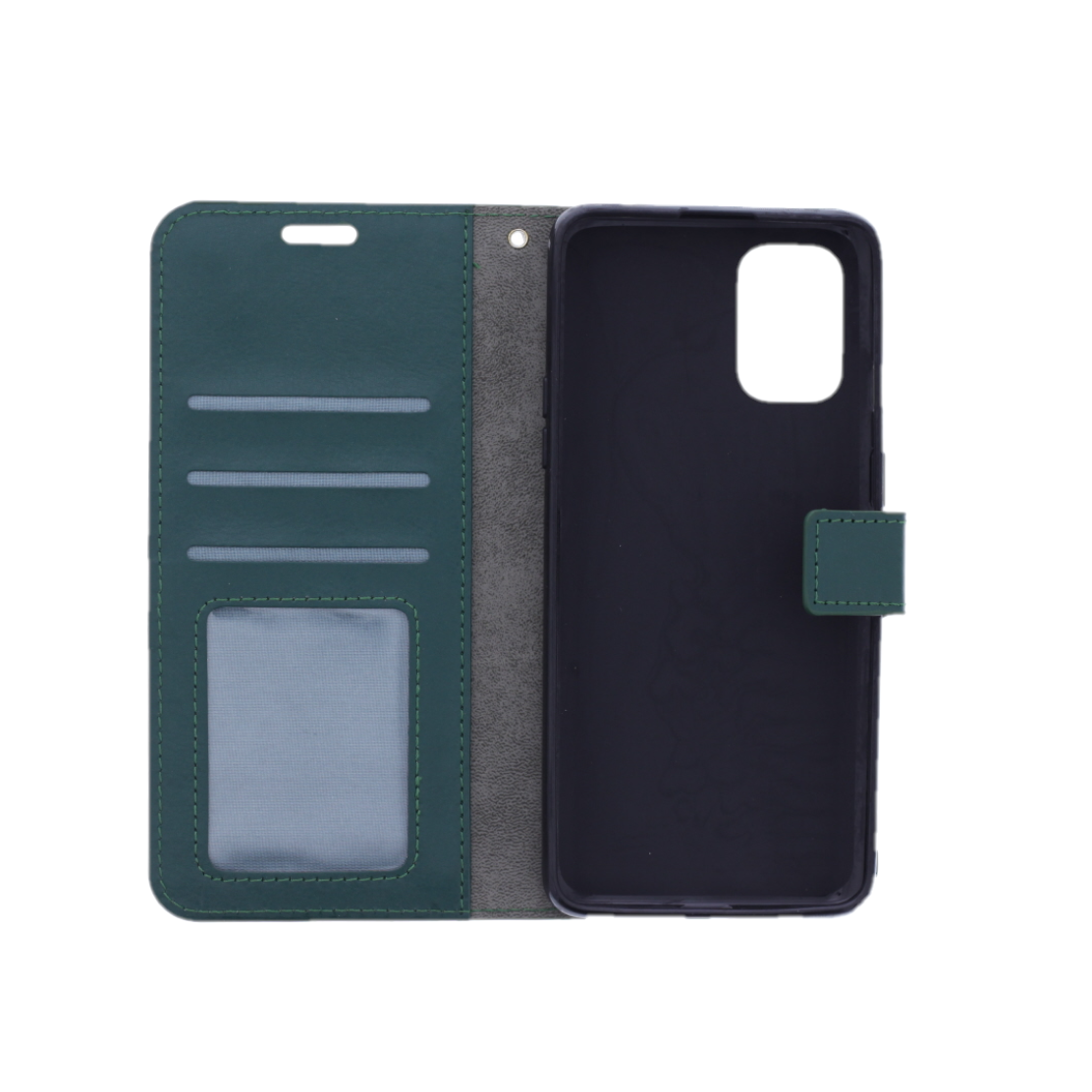 Hoesje geschikt voor OnePlus 8T - Boekhoesje met kaartvakken - Groen