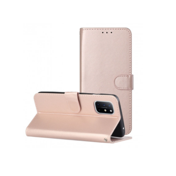 Hoesje geschikt voor OnePlus 8T - Boekhoesje met kaartvakken - Rose goud