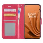 Hoesje geschikt voor OnePlus 8T - Boekhoesje met kaartvakken - Roze