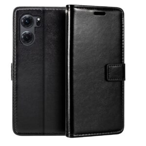 Hoesje geschikt voor Oppo A77 - Boekhoesje - Telefoonhoes - GSM hoes - Zwart