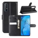 Hoesje geschikt voor Oppo Reno 3 - Boekhoesje met kaartvakken - Zwart