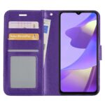 Hoesje geschikt voor Oppo Reno 5 - Boekhoesje met kaartvakken - Paars