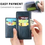 Hoesje geschikt voor Samsung Galaxy A12 5G - Boekhoesje - Blauw - Vintage portemonne hoes met ritssluiting