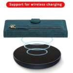 Hoesje geschikt voor Samsung Galaxy A12 5G - Boekhoesje - Blauw - Vintage portemonne hoes met ritssluiting