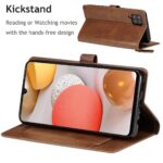 Hoesje geschikt voor Samsung Galaxy A12 5G - Boekhoesje - DonkerBruin - Vintage portemonne hoes met ritssluiting