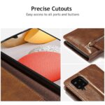 Hoesje geschikt voor Samsung Galaxy A12 5G - Boekhoesje - DonkerBruin - Vintage portemonne hoes met ritssluiting