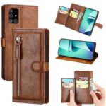 Hoesje geschikt voor Samsung Galaxy A32 4G - Boekhoesje - DonkerBruin - Vintage portemonne hoes met ritssluiting