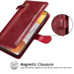 Hoesje geschikt voor Samsung Galaxy A42 5G - Boekhoesje - Rood - Vintage portemonne hoes met ritssluiting