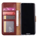 Hoesje geschikt voor Samsung Galaxy S8 - Boekhoesje met kaartvakken - Bruin