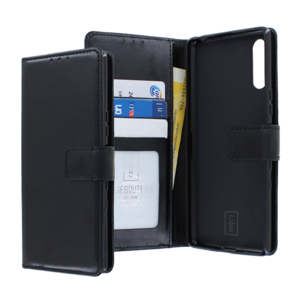 Hoesje geschikt voor Sony Xperia 10 II - Boekhoesje met kaartvakken - Zwart