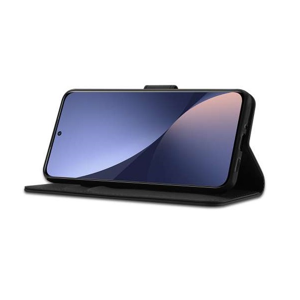 Hoesje geschikt voor Xiaomi 12/12X - Boekhoesje met kaartvakken - Zwart