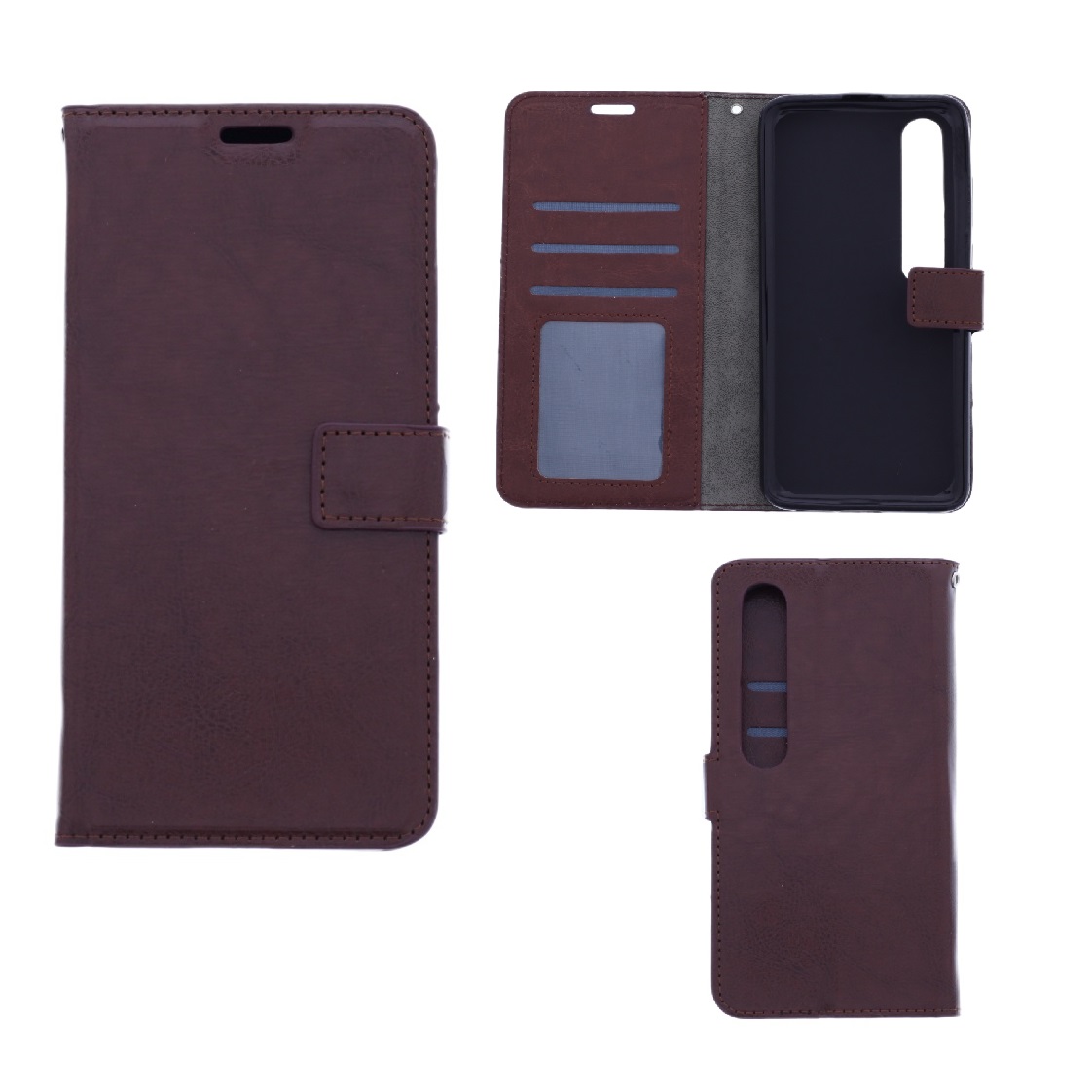 Hoesje geschikt voor Xiaomi Mi 10 - Boekhoesje met kaartvakken - Bruin