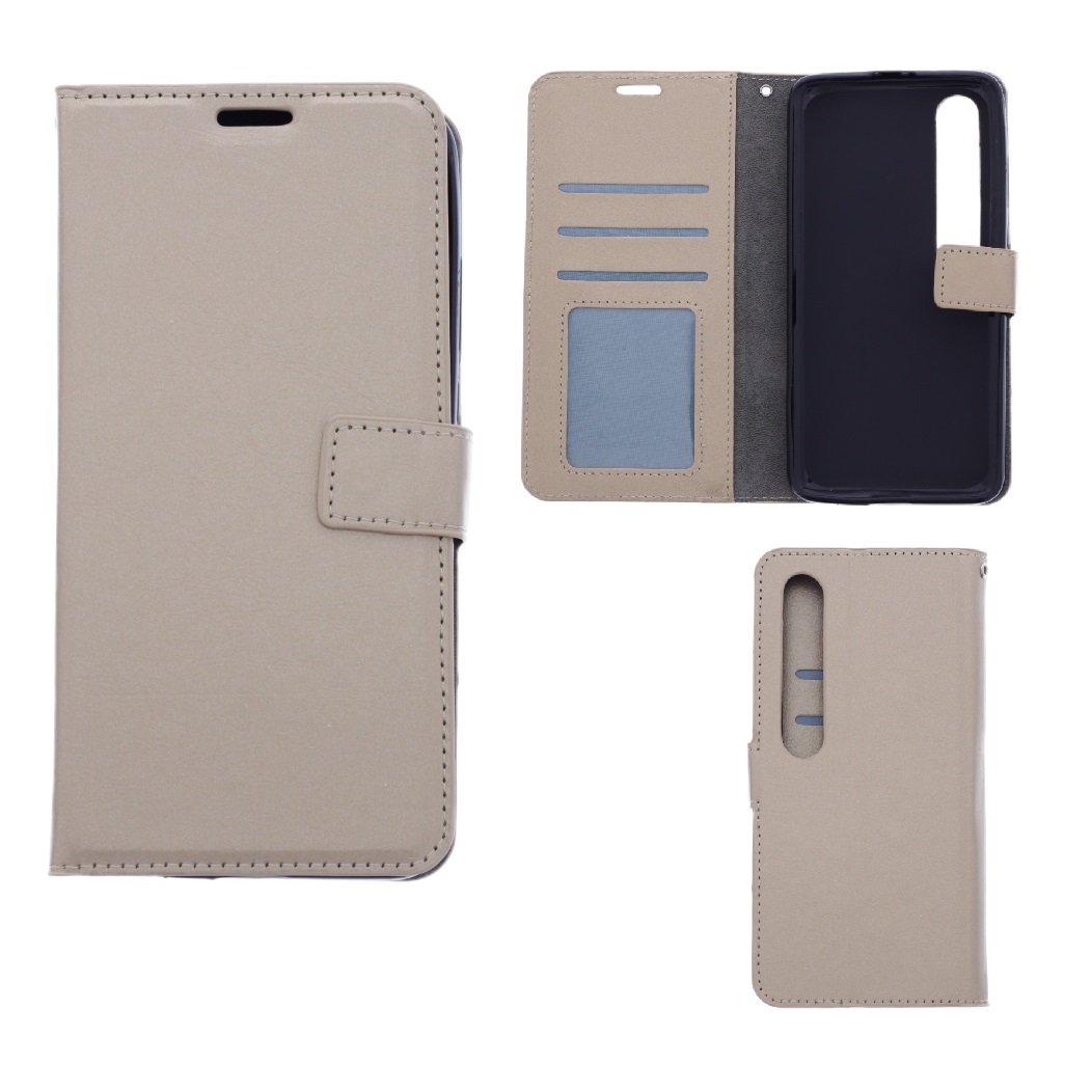 Hoesje geschikt voor Xiaomi Mi 10 - Boekhoesje met kaartvakken - Goud