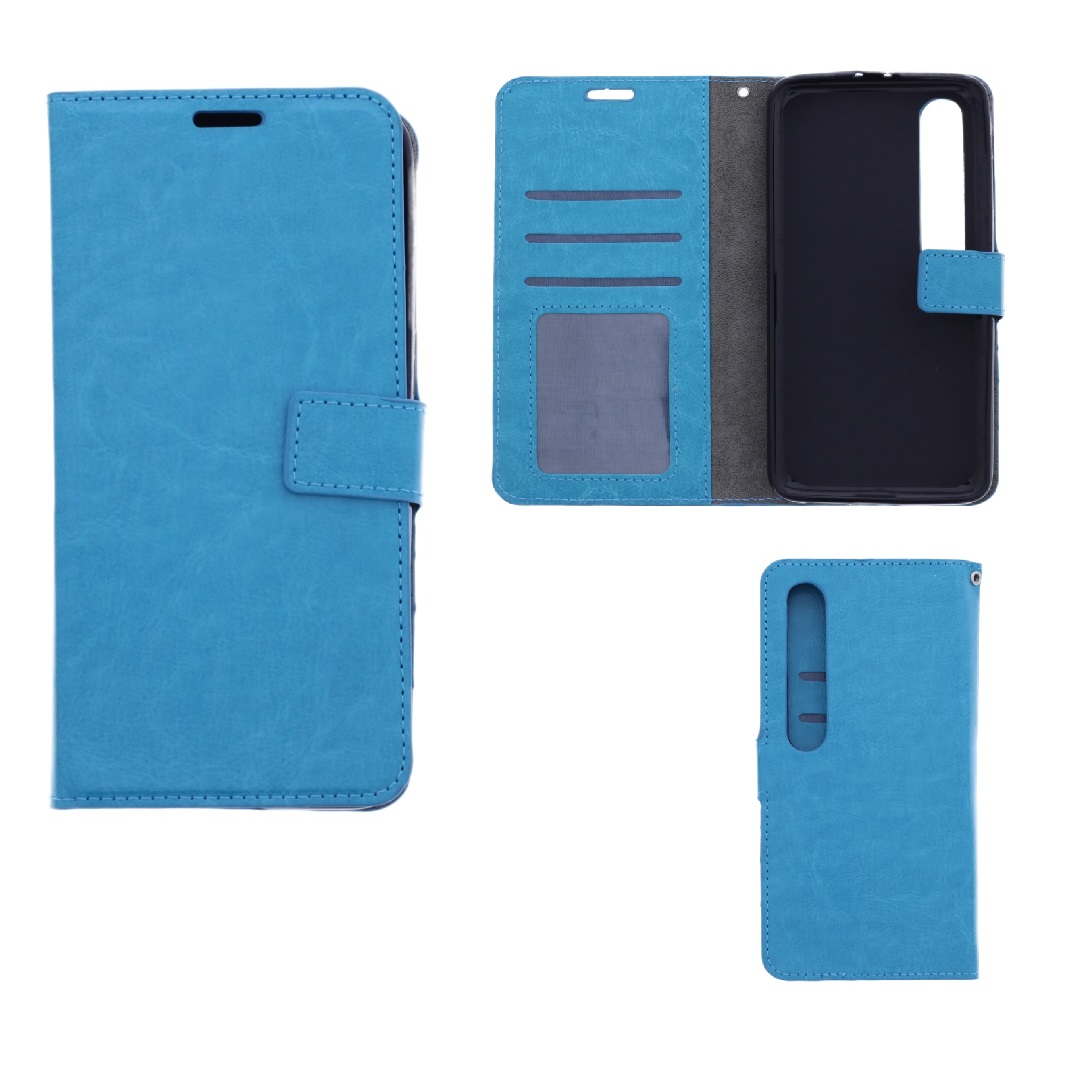 Hoesje geschikt voor Xiaomi Mi 10 - Boekhoesje met kaartvakken - Turquoise