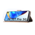 Hoesje geschikt voor Xiaomi Mi 10T Pro - Boekhoesje met kaartvakken - Goud