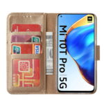 Hoesje geschikt voor Xiaomi Mi 10T Pro - Boekhoesje met kaartvakken - Goud