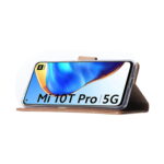 Hoesje geschikt voor Xiaomi Mi 10T Pro - Boekhoesje met kaartvakken - Lichtbruin