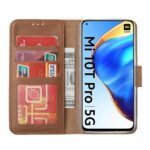Hoesje geschikt voor Xiaomi Mi 10T Pro - Boekhoesje met kaartvakken - Lichtbruin