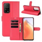 Hoesje geschikt voor Xiaomi Mi 10T Pro - Boekhoesje met kaartvakken - Rood
