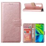 Hoesje geschikt voor Xiaomi Mi Note 10 Lite - Boekhoesje met kaartvakken - RoseGoud