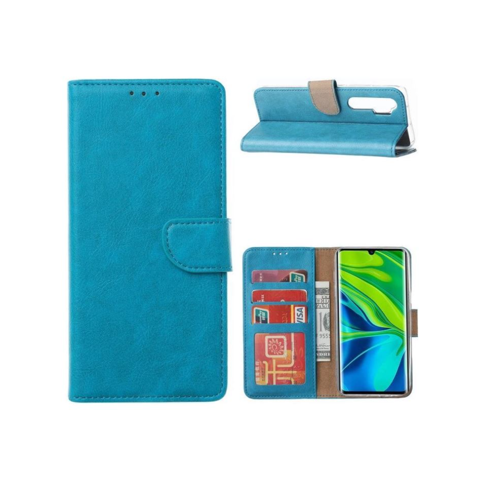 Hoesje geschikt voor Xiaomi Mi Note 10 Lite - Boekhoesje met kaartvakken - Turquoise