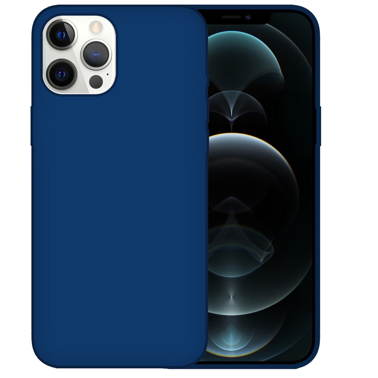 Siliconen hoesje - Donker blauw - Geschikt voor Apple iPhone 13 Pro