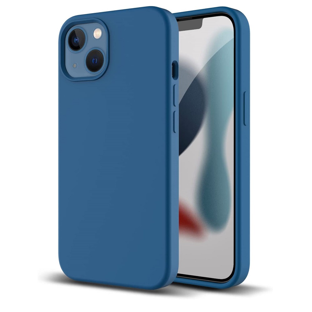 Siliconen hoesje - Donker blauw - Geschikt voor Apple iPhone 14