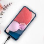 Siliconen hoesje - Donker blauw - Geschikt voor Samsung Galaxy A13 4G