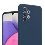 Siliconen hoesje - Donker blauw - Geschikt voor Samsung Galaxy A33 5G