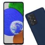 Siliconen hoesje - Donker blauw - Geschikt voor Samsung Galaxy A52