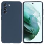 Siliconen hoesje - Donker blauw - Geschikt voor Samsung Galaxy S21FE