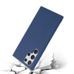 Siliconen hoesje - Donker blauw - Geschikt voor Samsung Galaxy S22 Ultra