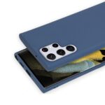 Siliconen hoesje - Donker blauw - Geschikt voor Samsung Galaxy S22 Ultra