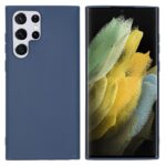 Siliconen hoesje - Donker blauw - Geschikt voor Samsung Galaxy S22 Ultra