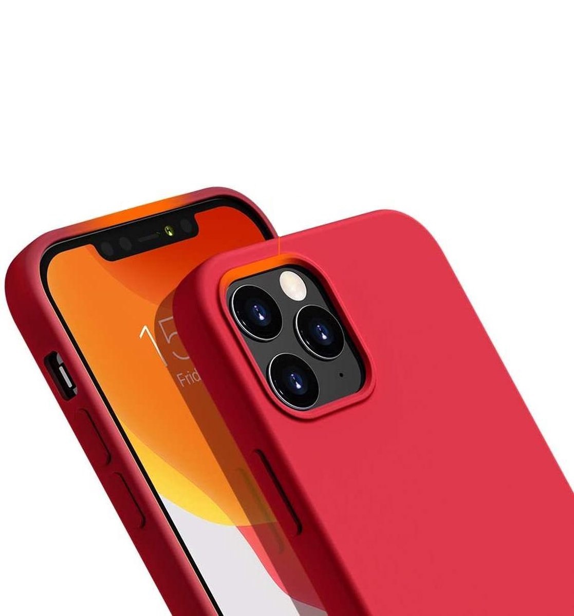 Siliconen hoesje geschikt voor Apple iPhone 12 Pro Max - Rood