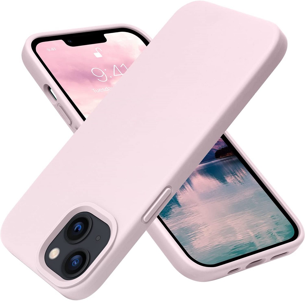 Siliconen hoesje geschikt voor Apple iPhone 13 - Roze