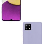 Siliconen hoesje geschikt voor Samsung Galaxy A22 5G - Paars